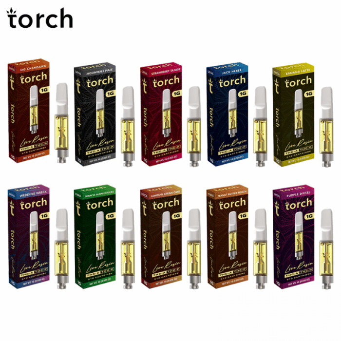 Torch Live Resin THC-P THC-A Vape Cartridge 1GM/5CT/PK